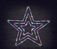 LED Ropelight 3 In 1 Star 80cm  Multi