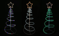 Solar Spiral Ropelight Tree 90cm Asst