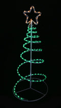 Solar Spiral Ropelight Tree 90cm Asst