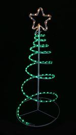 Solar Spiral Ropelight Tree 90cm Asst