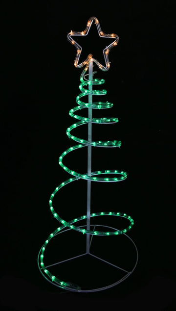 Solar Spiral Ropelight Tree 90cm Asst