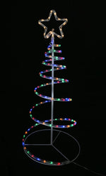 Solar Spiral Ropelight Tree 90cm Asst