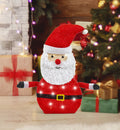 LED Collapsible Tinsel Santa 70cm