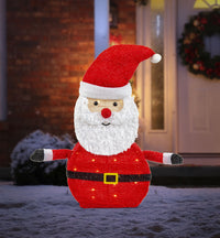 LED Collapsible Tinsel Santa 70cm