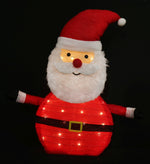 LED Collapsible Tinsel Santa 70cm