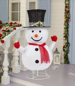 LED Pop Up Snowman w/Stand 85cm