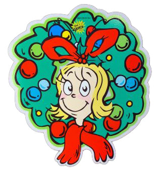 Grinch Dr Seuss Wreath Acrylic Indoor sign 40cm