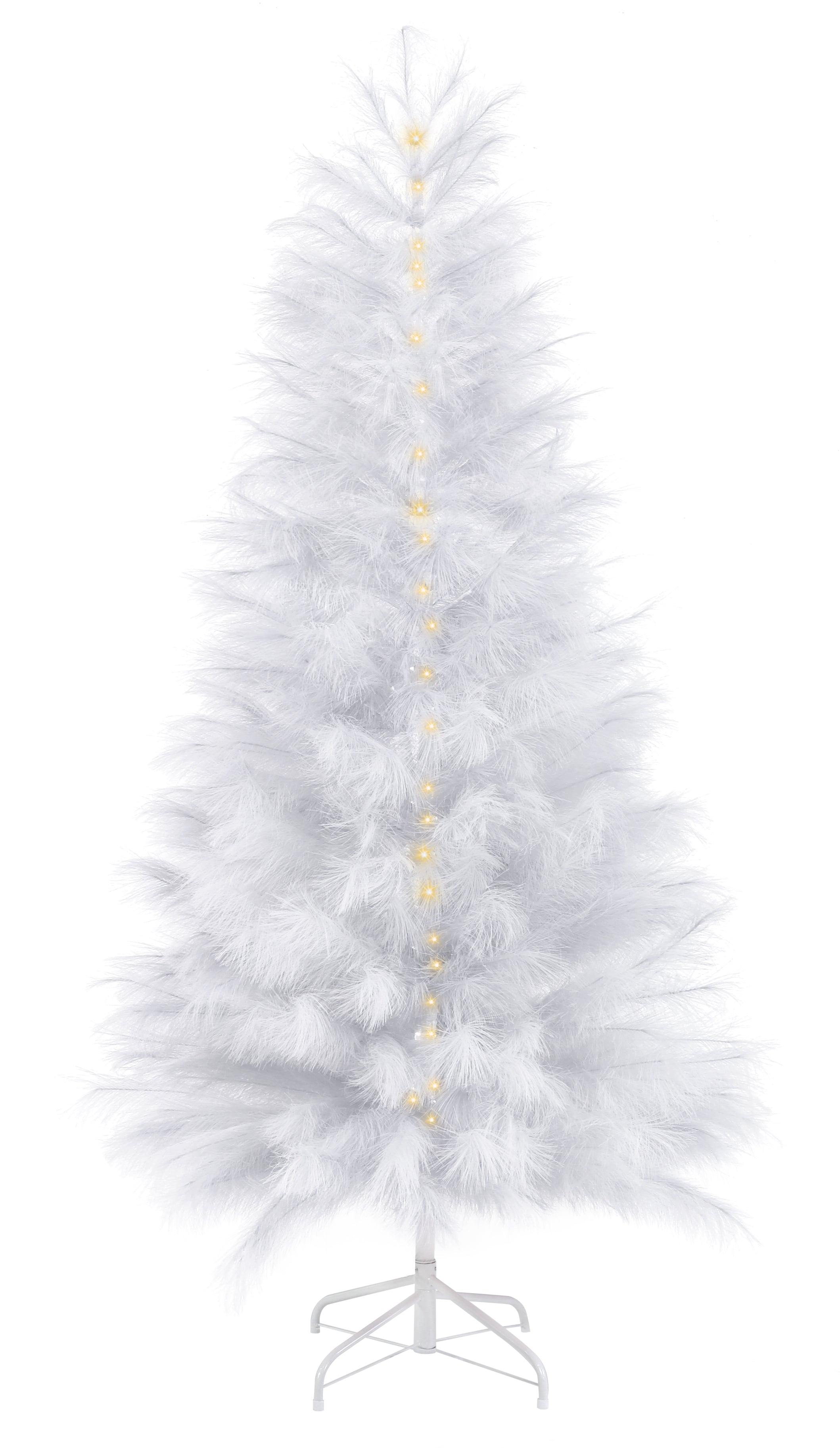 Faux Pampas Tree White 180cm Pre-Lit