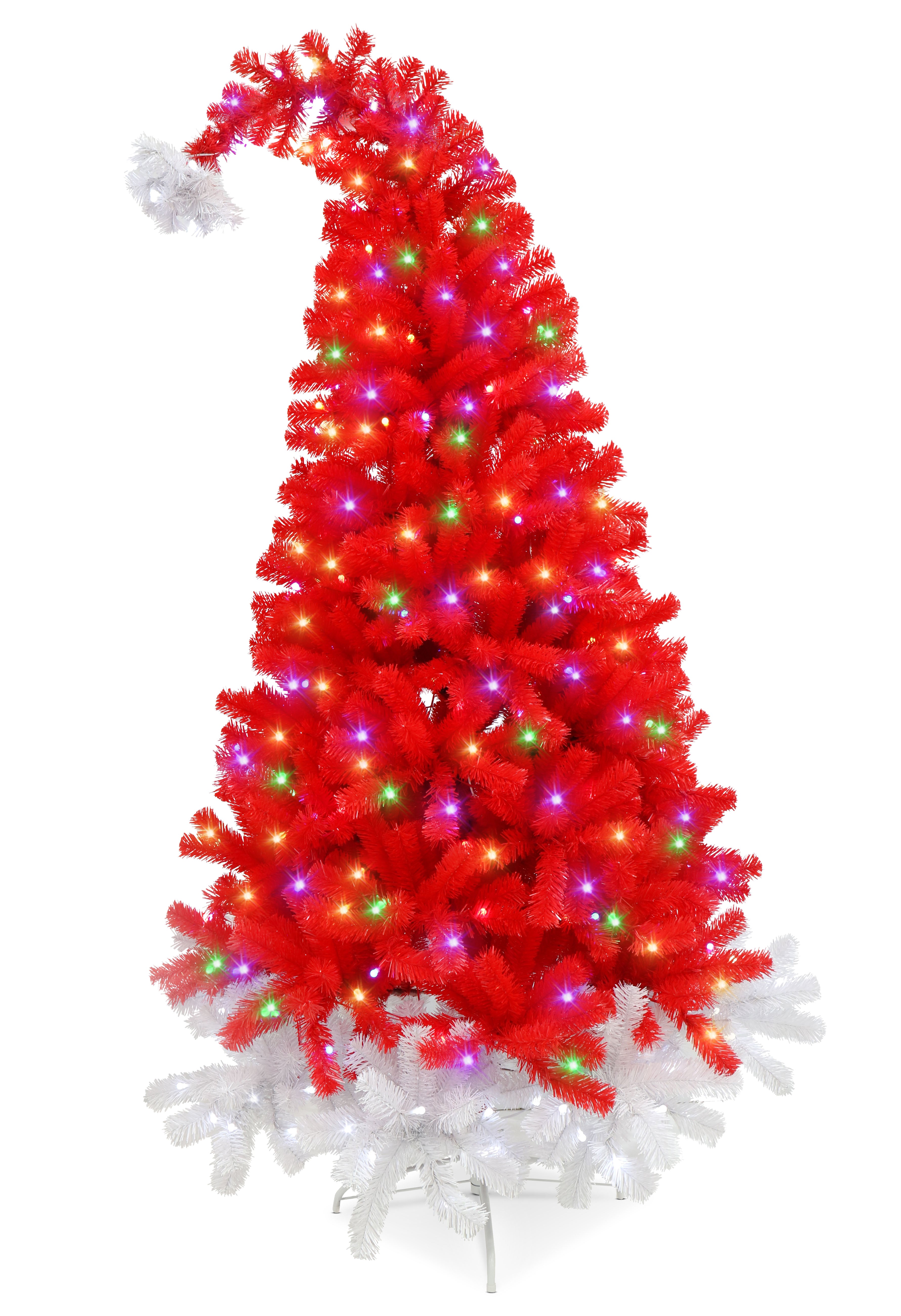Pre-Lit Berry Light Santa Hat Tree 2m