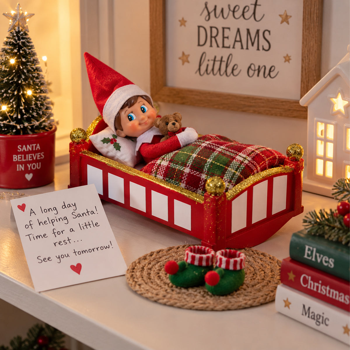Christmas Elves BB Elf Rocking Bed