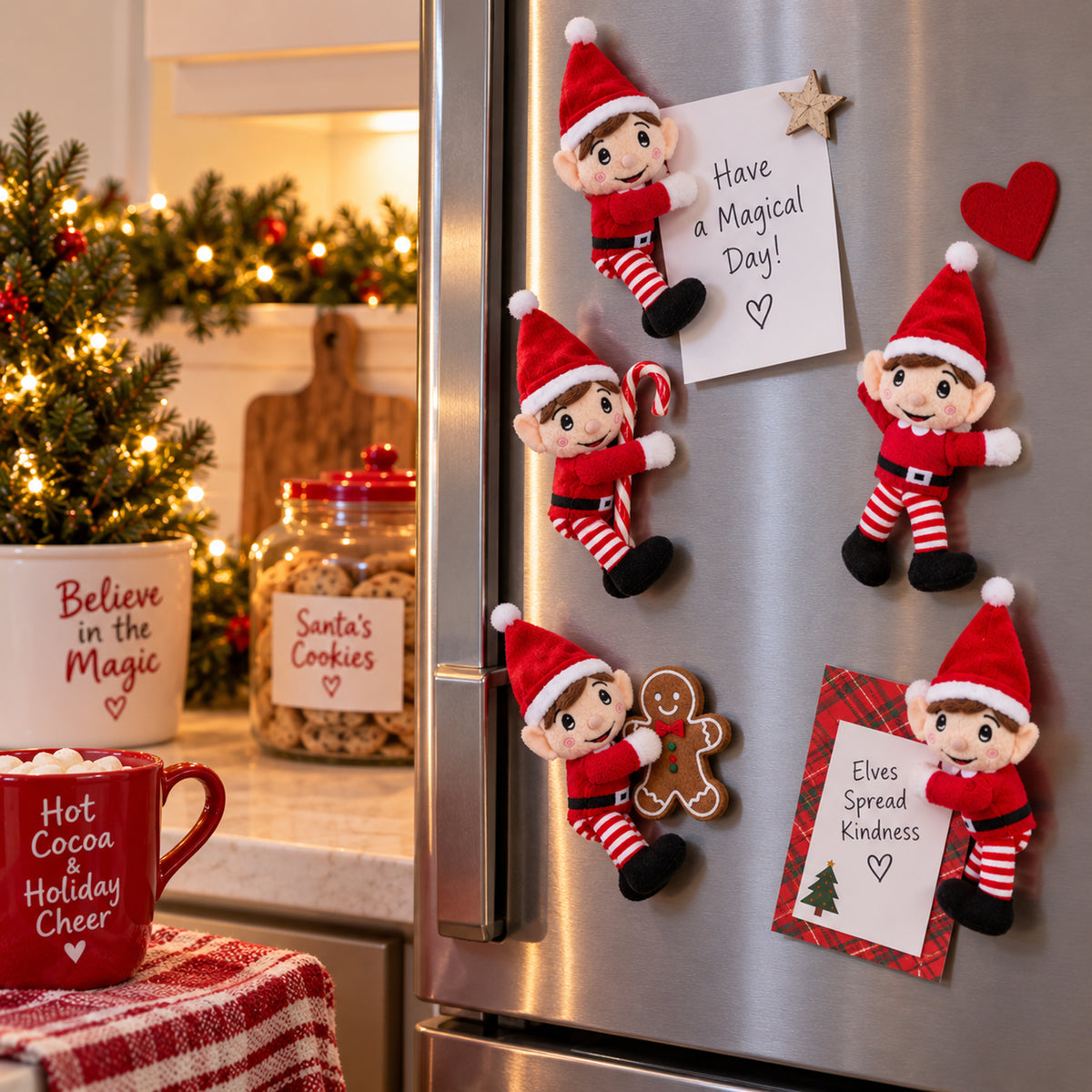 Christmas Elves BB Mini Plush Elf with Magnet