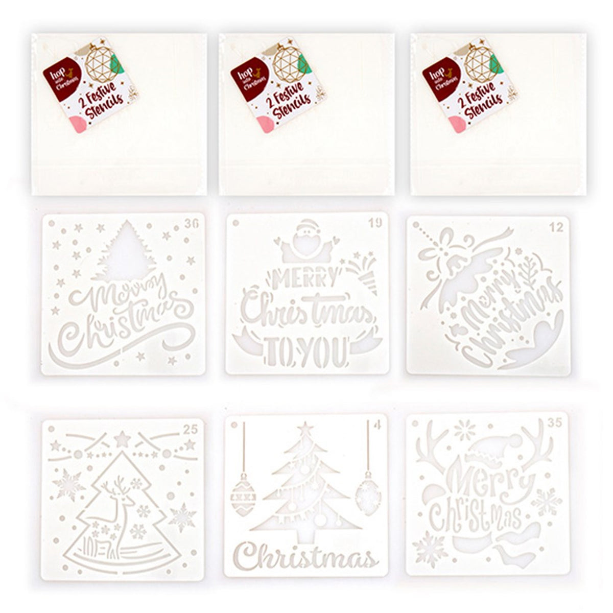 Christmas Stencil DIY 2pk Assorted