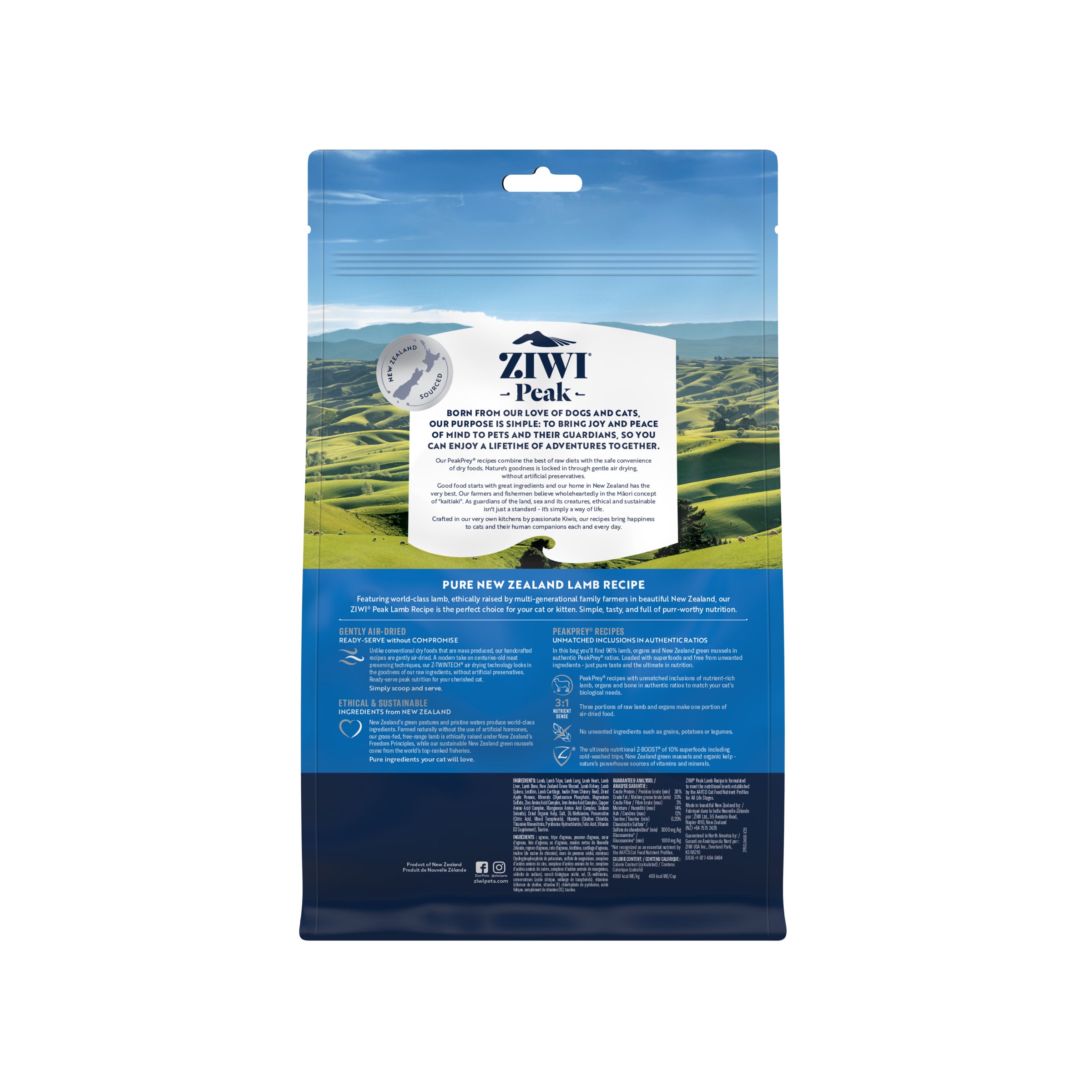 Ziwi Peak Air Dried Cat Food Lamb
