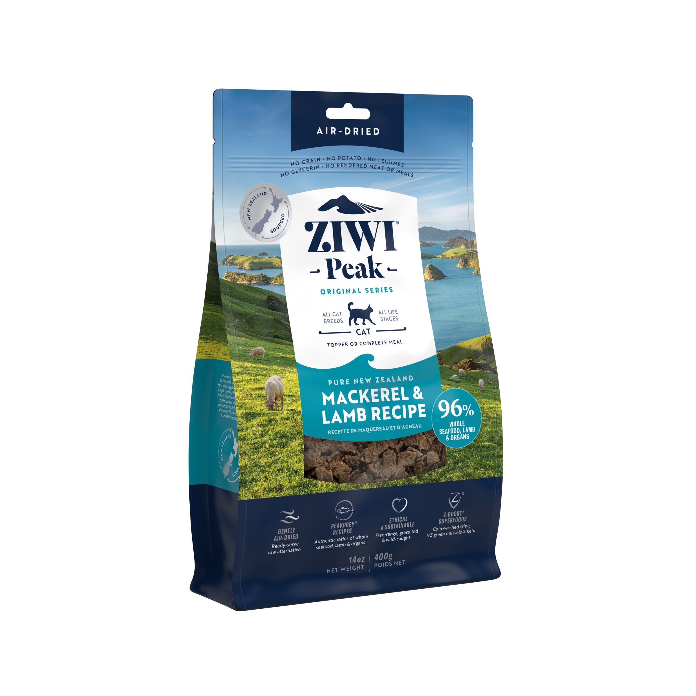 Ziwi Peak Air Dried Cat Food Mackerel and Lamb