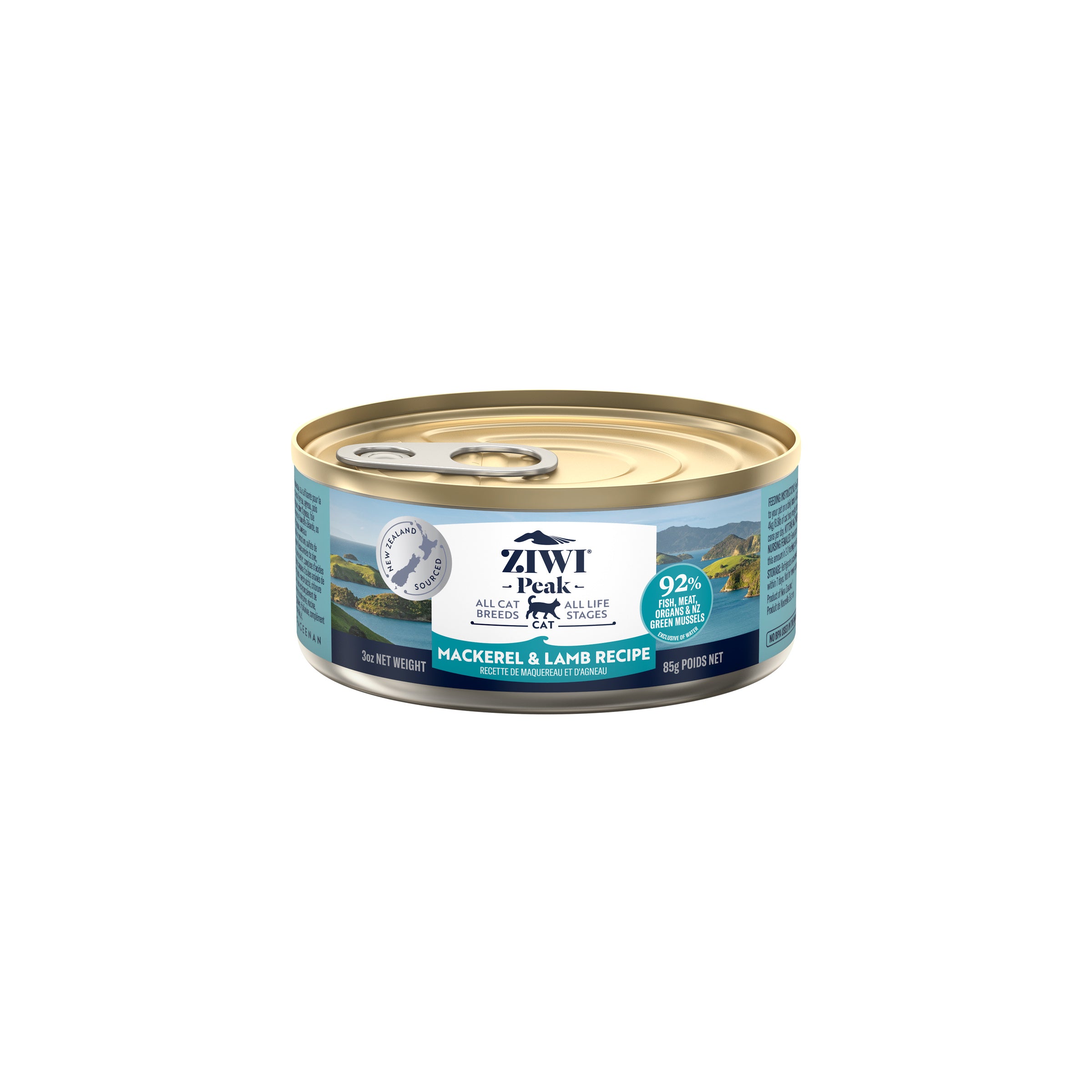 Ziwi Peak Wet Cat Food Cans Mackeral and Lamb