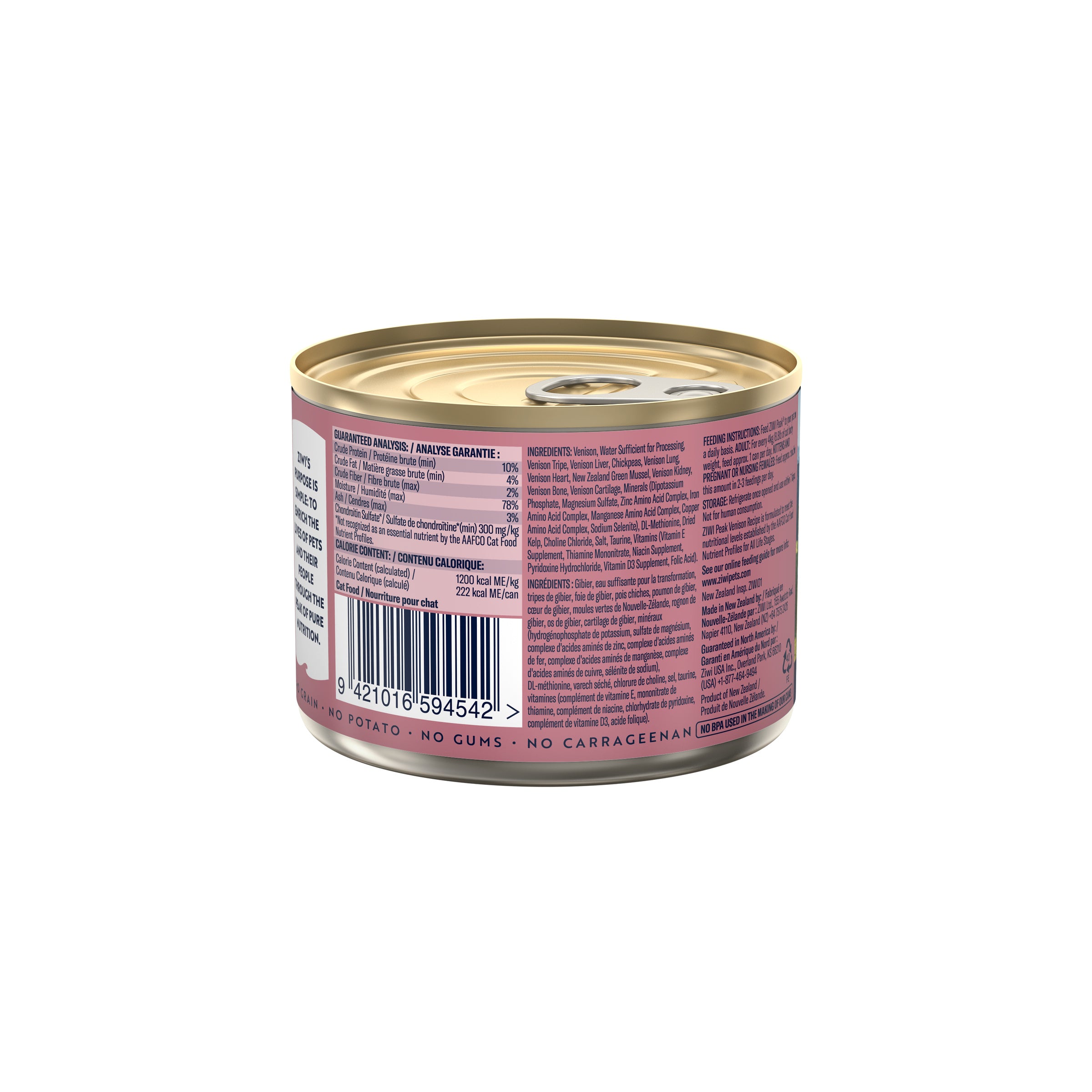 Ziwi Peak Wet Cat Food Cans Venison