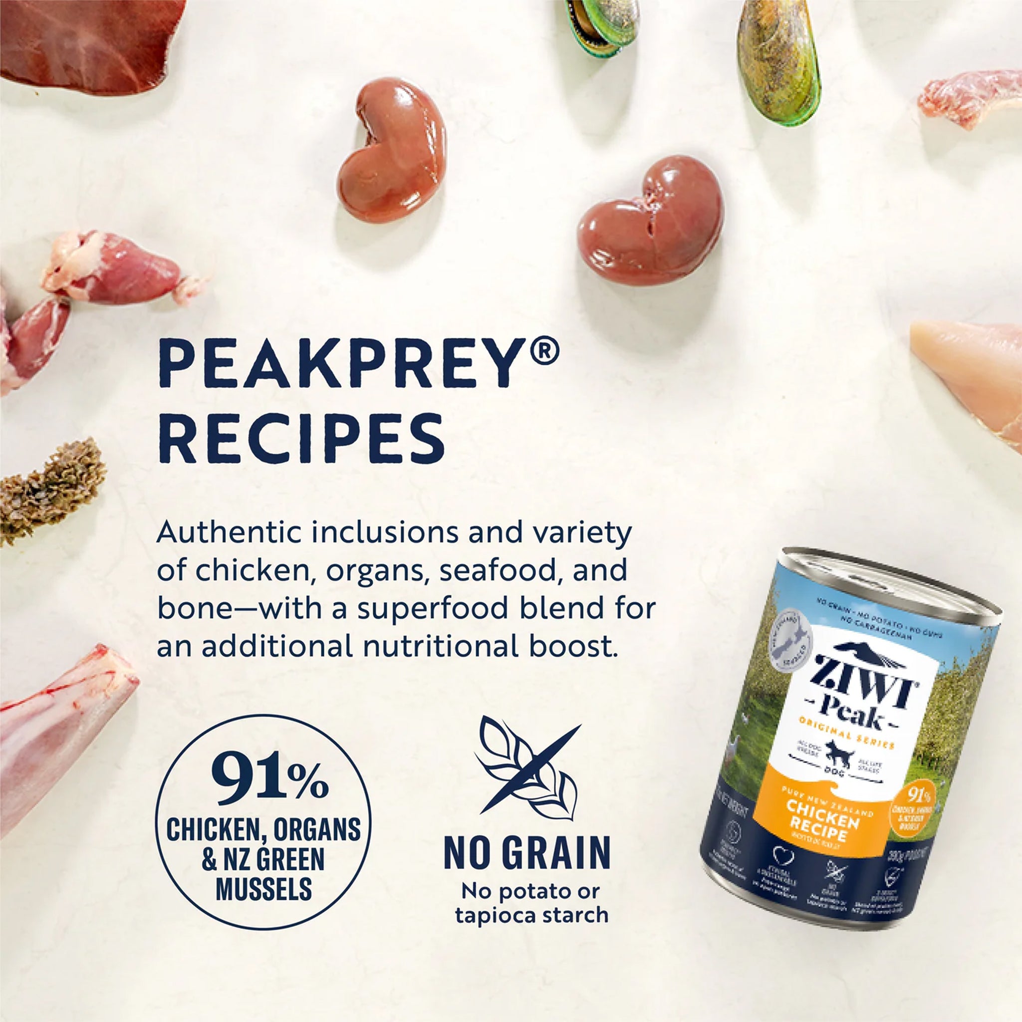 Ziwi Peak Adult Wet Dog Food Cans Chicken