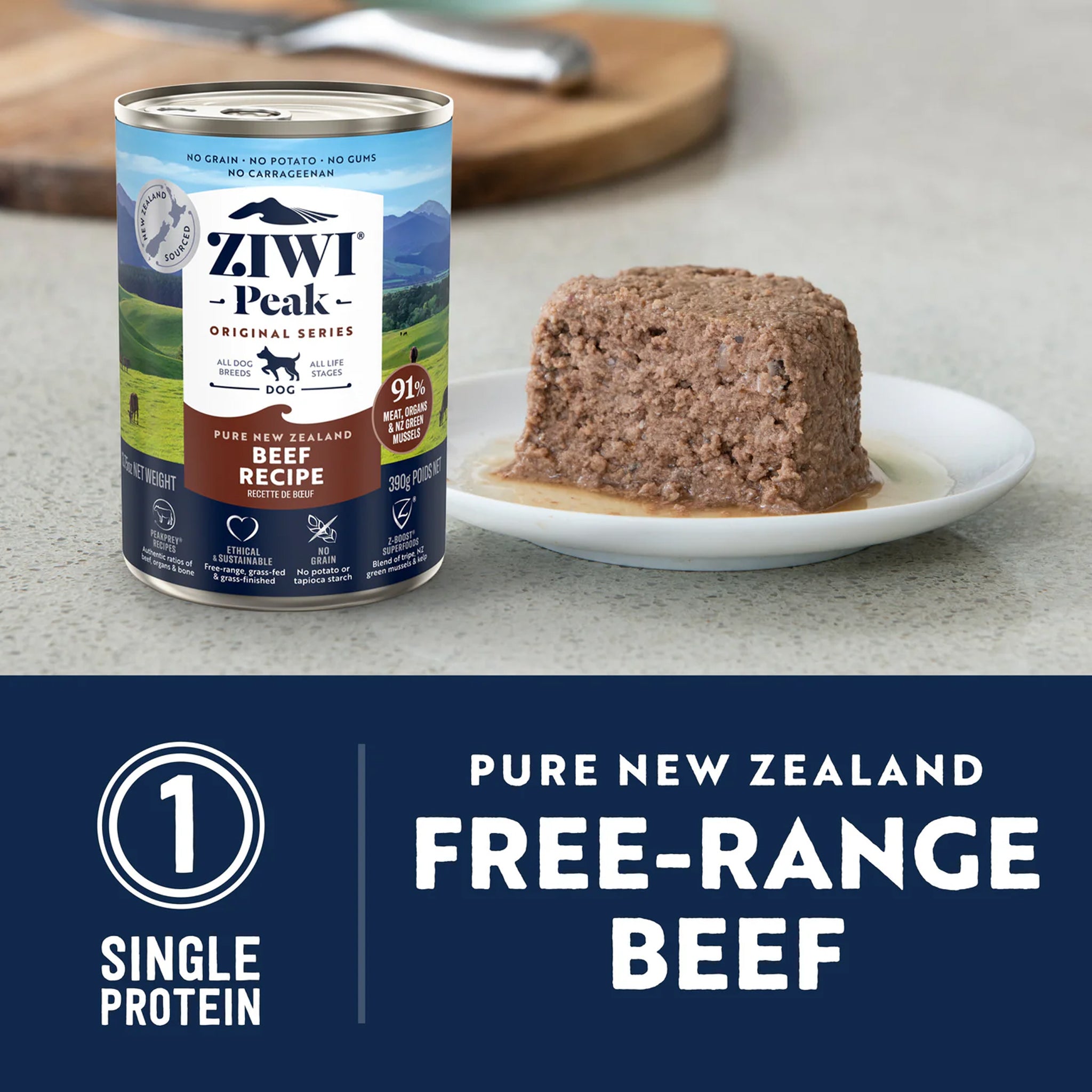 Ziwi Peak Adult Wet Dog Food Cans Beef