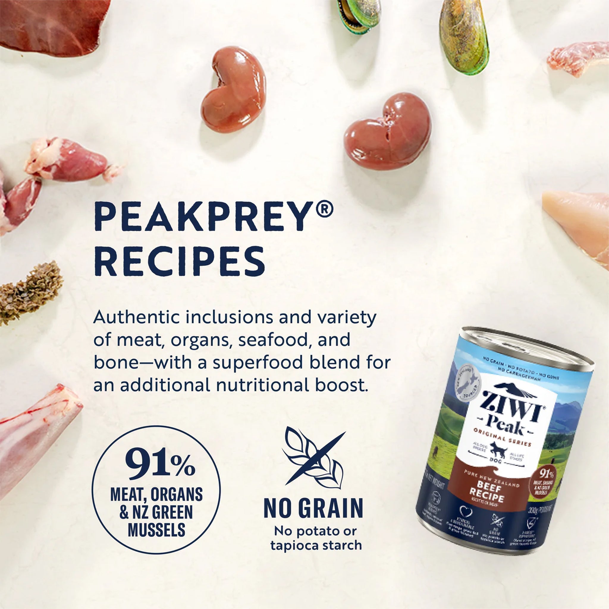 Ziwi Peak Adult Wet Dog Food Cans Beef