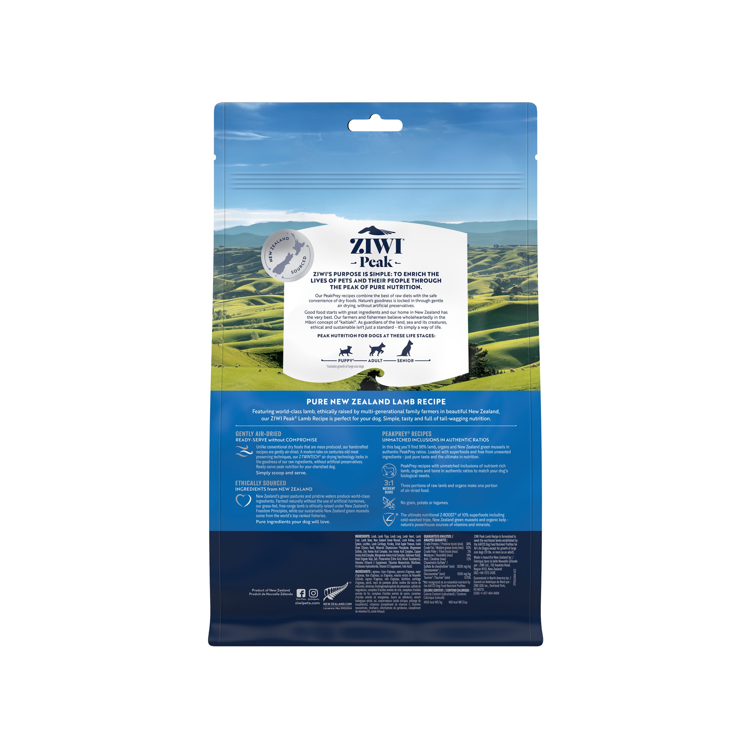 Ziwi Peak Air Dried Dog Food Lamb