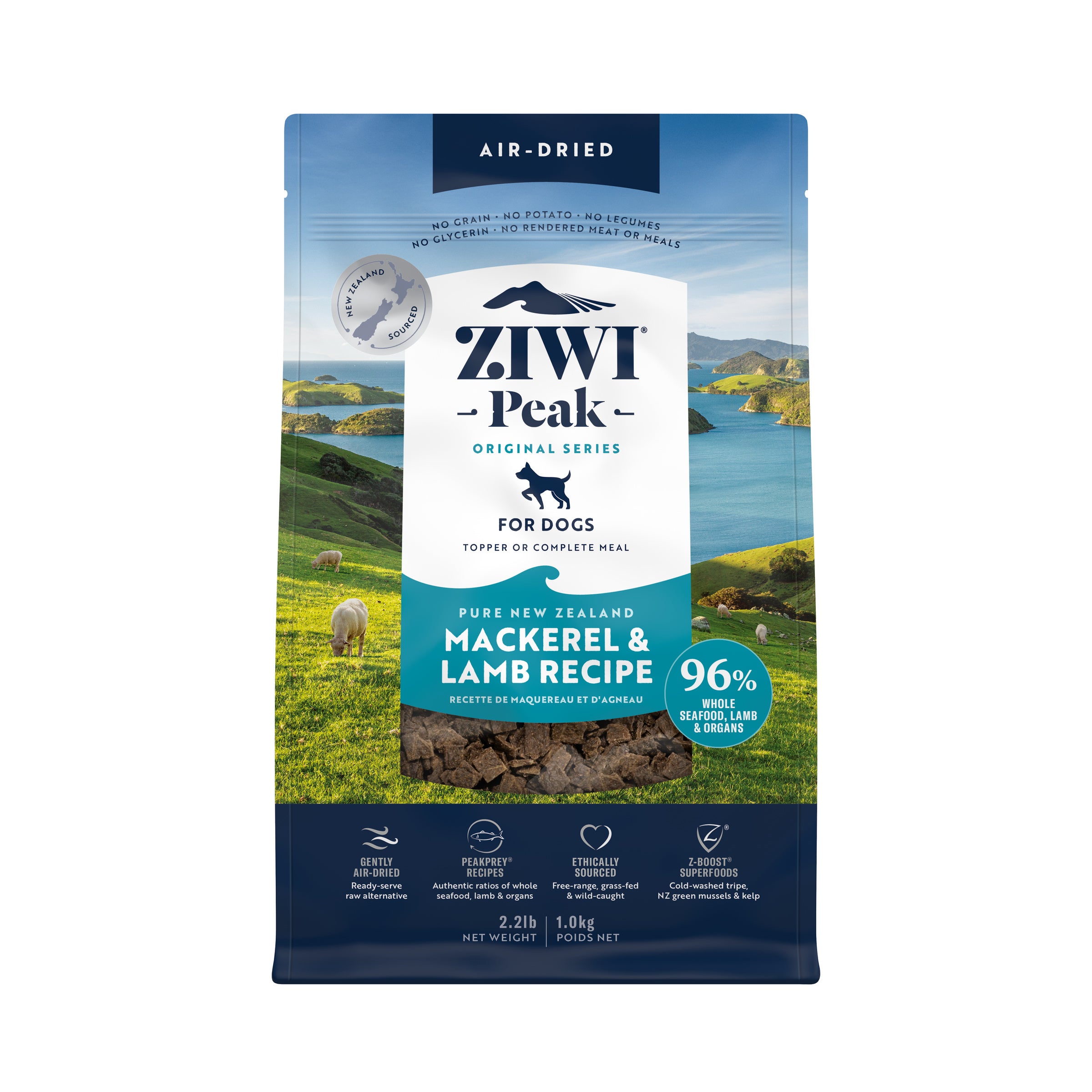 Ziwi Peak Air Dried Dog Food Mackerel and Lamb