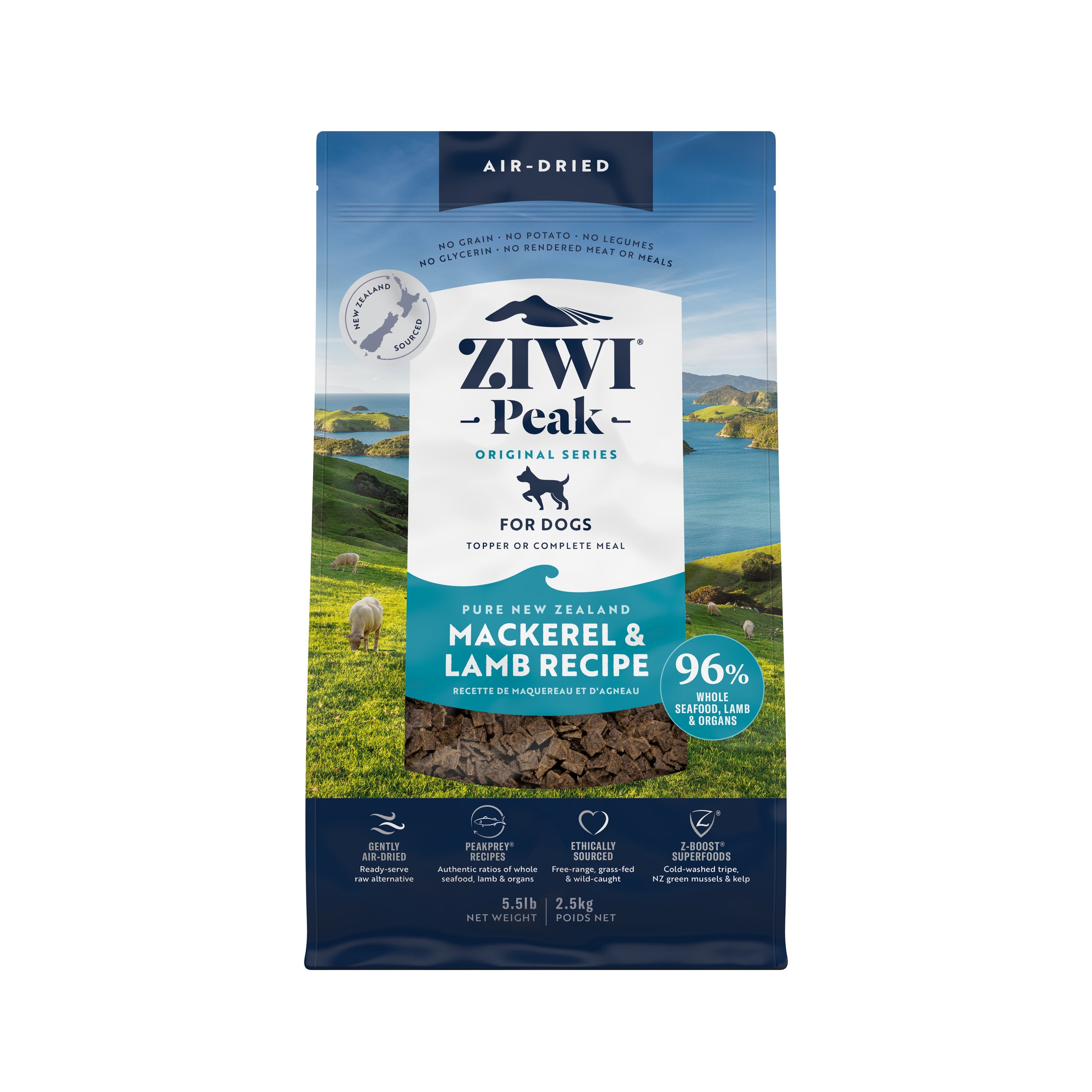 Ziwi Peak Air Dried Dog Food Mackerel and Lamb