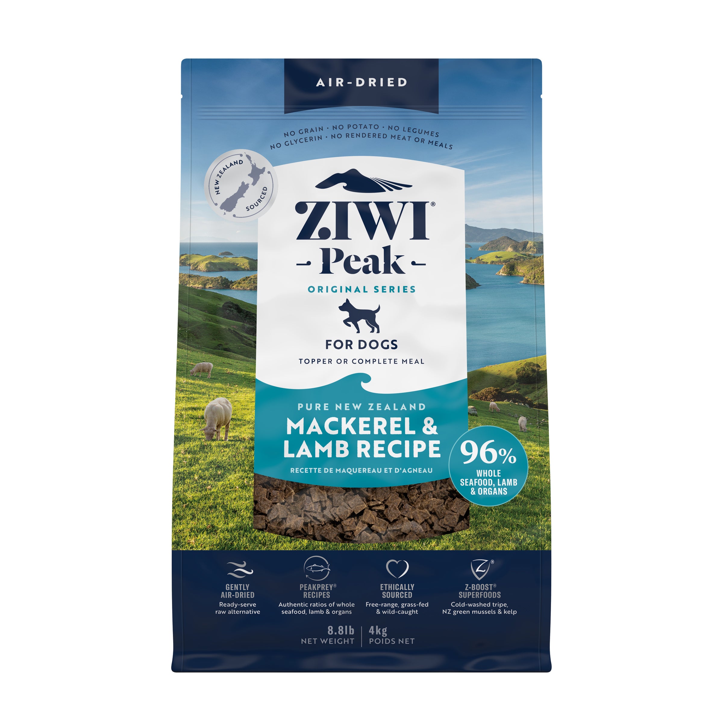 Ziwi Peak Air Dried Dog Food Mackerel and Lamb
