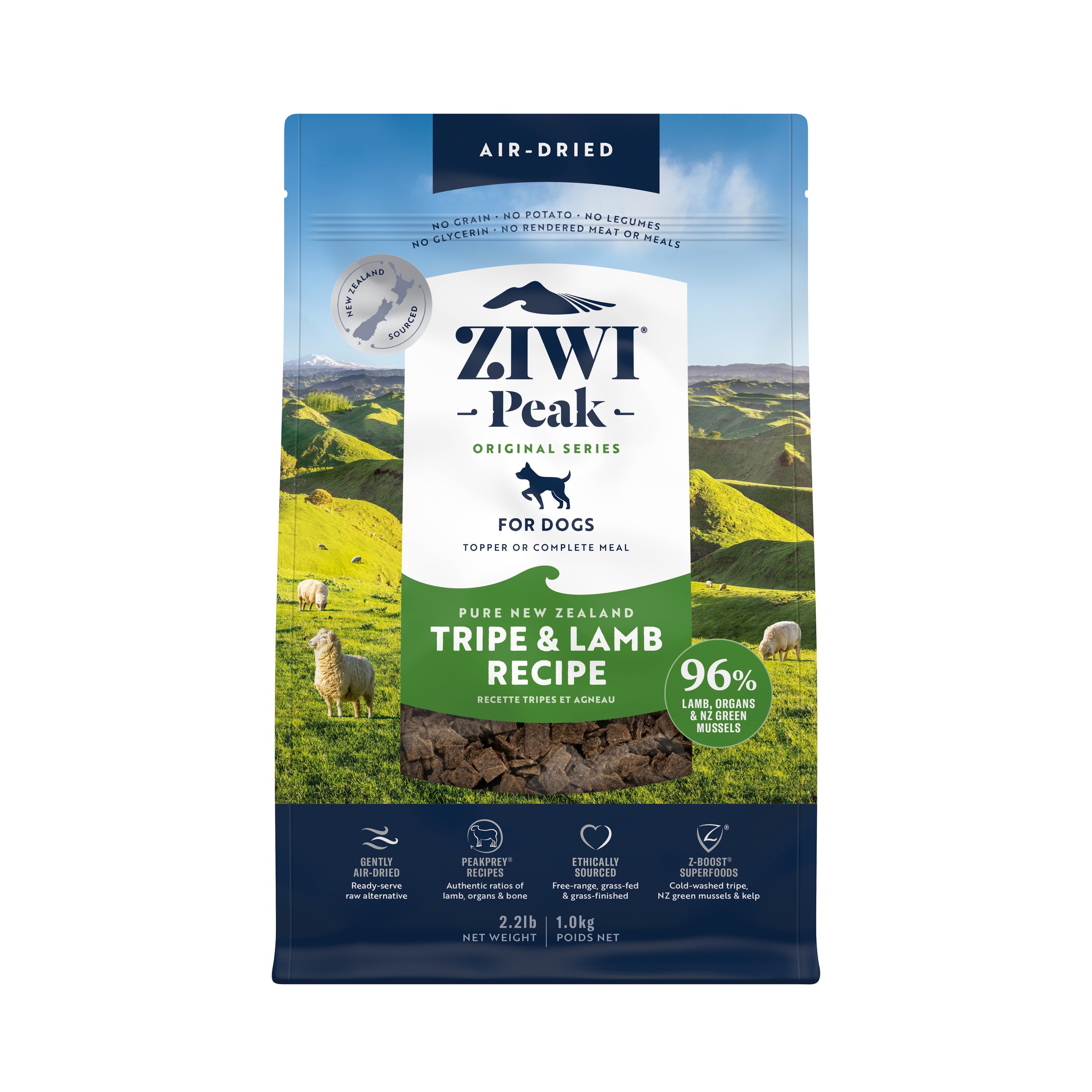 Ziwi Peak Air Dried Dog Food Tripe and Lamb