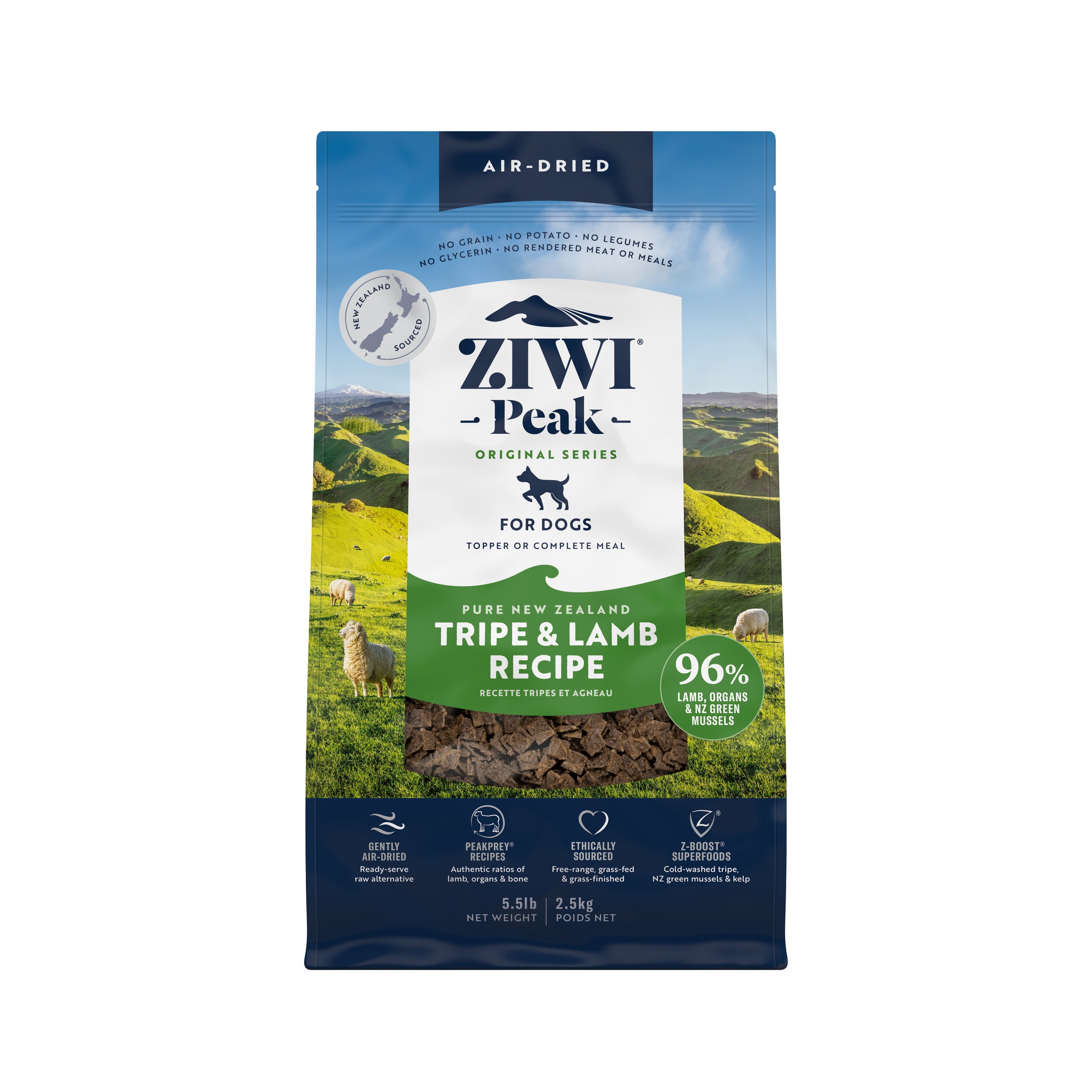 Ziwi Peak Air Dried Dog Food Tripe and Lamb