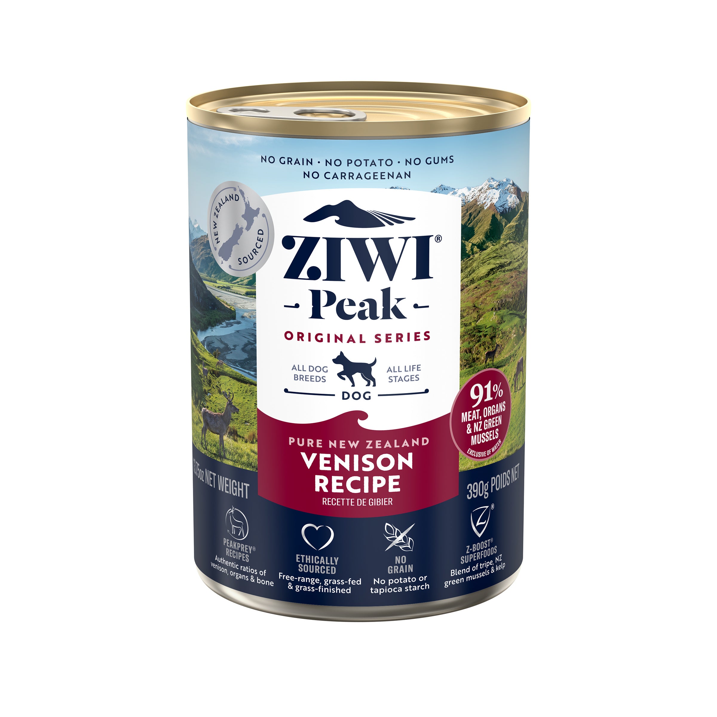 Ziwi Peak Adult Wet Dog Food Cans Venison