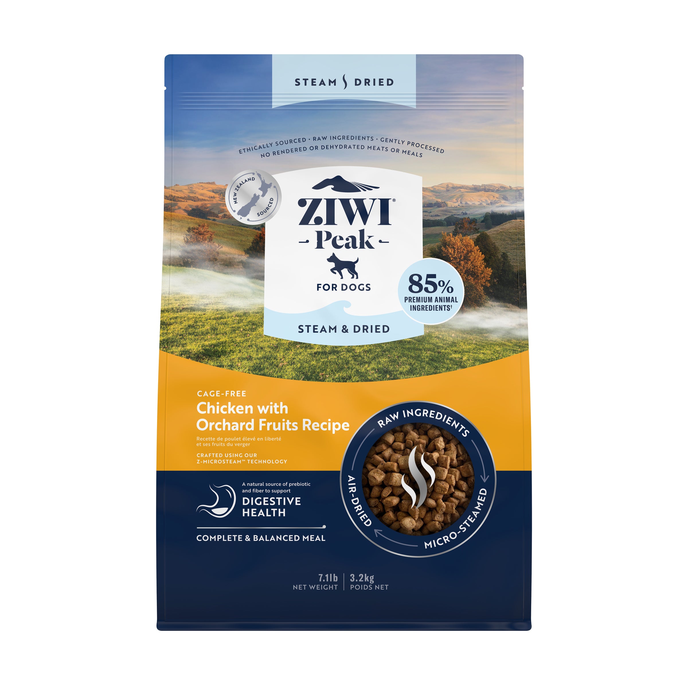 Ziwi Peak Steam Dried Dog Food Chicken With Orchard Fruits