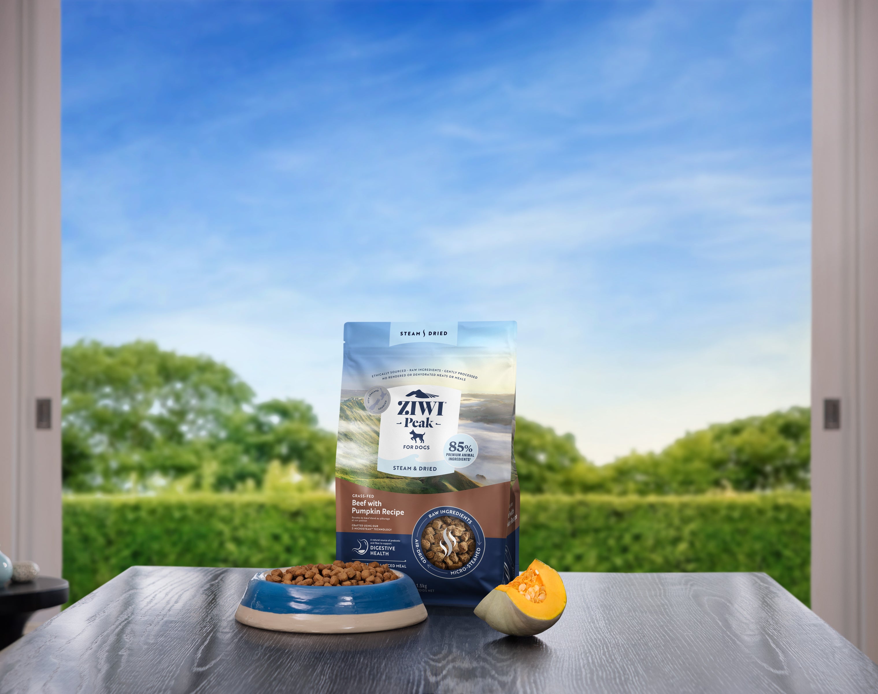 Ziwi Peak Steam Dried Dog Food Beef With Pumpkin