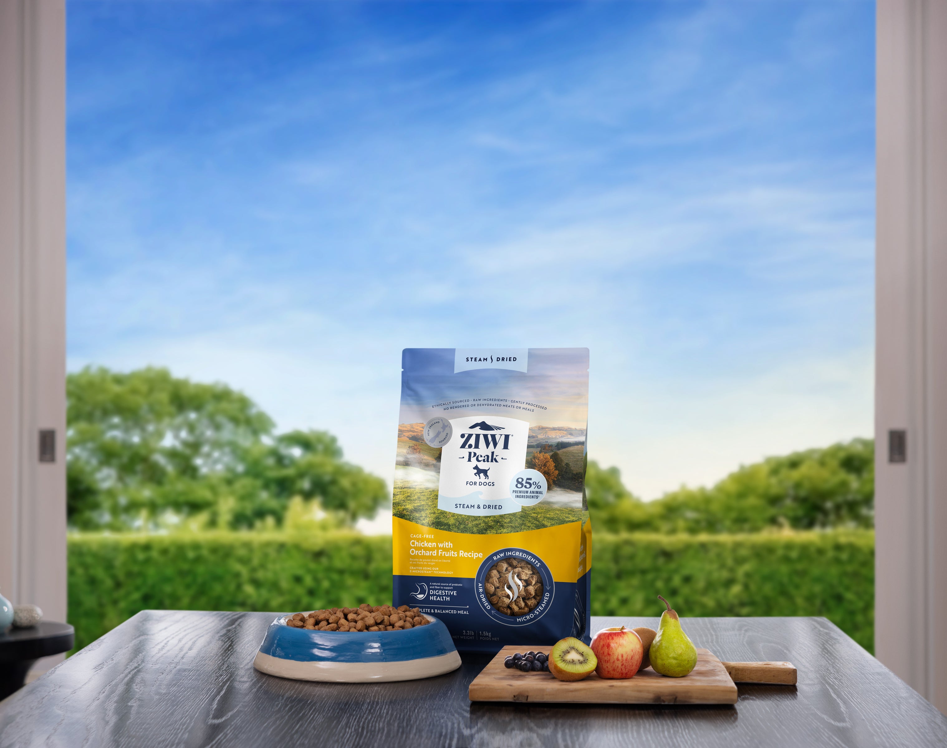 Ziwi Peak Steam Dried Dog Food Chicken With Orchard Fruits