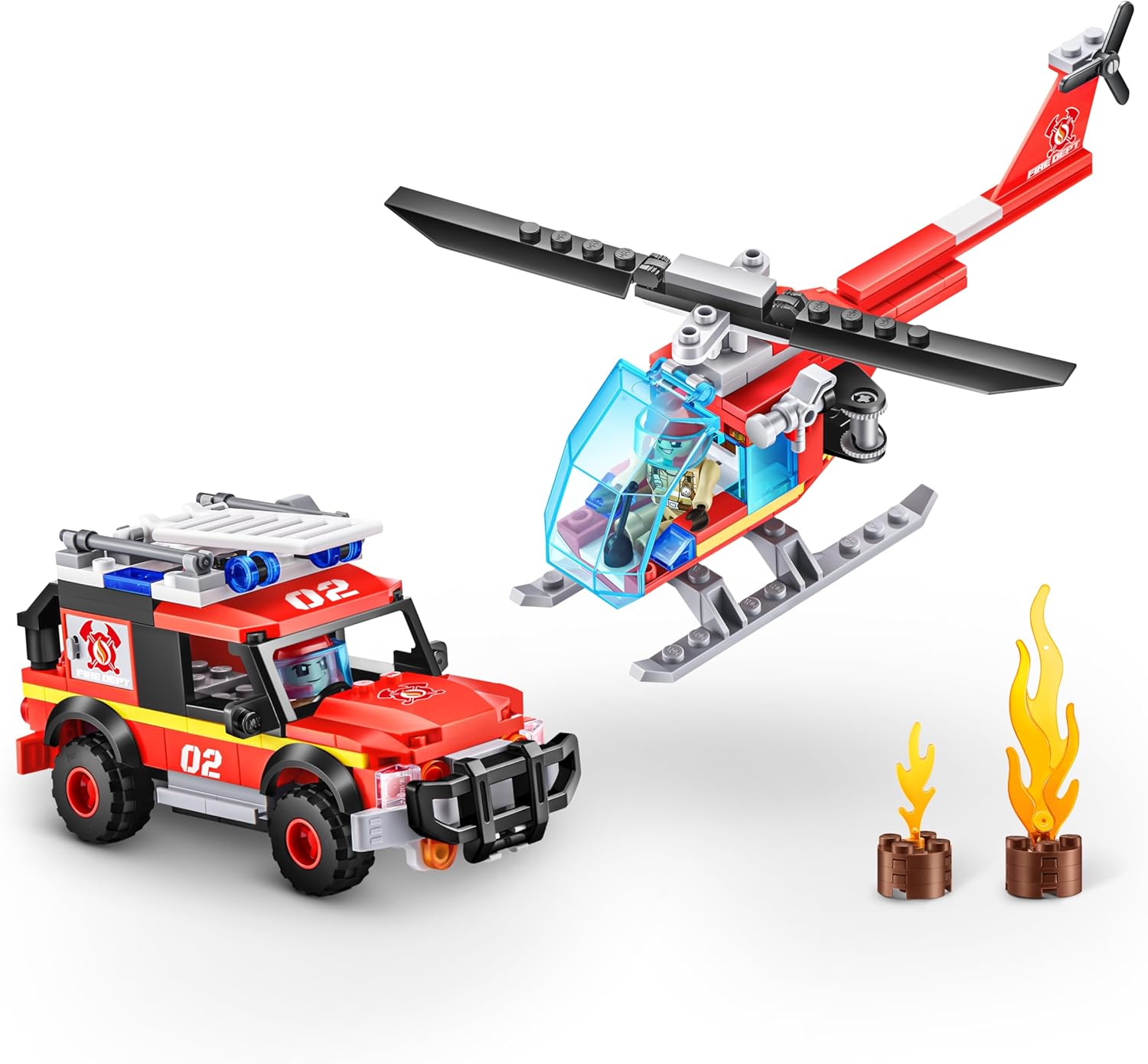 ZURU MAX Build City Fire Playset 265 Bricks