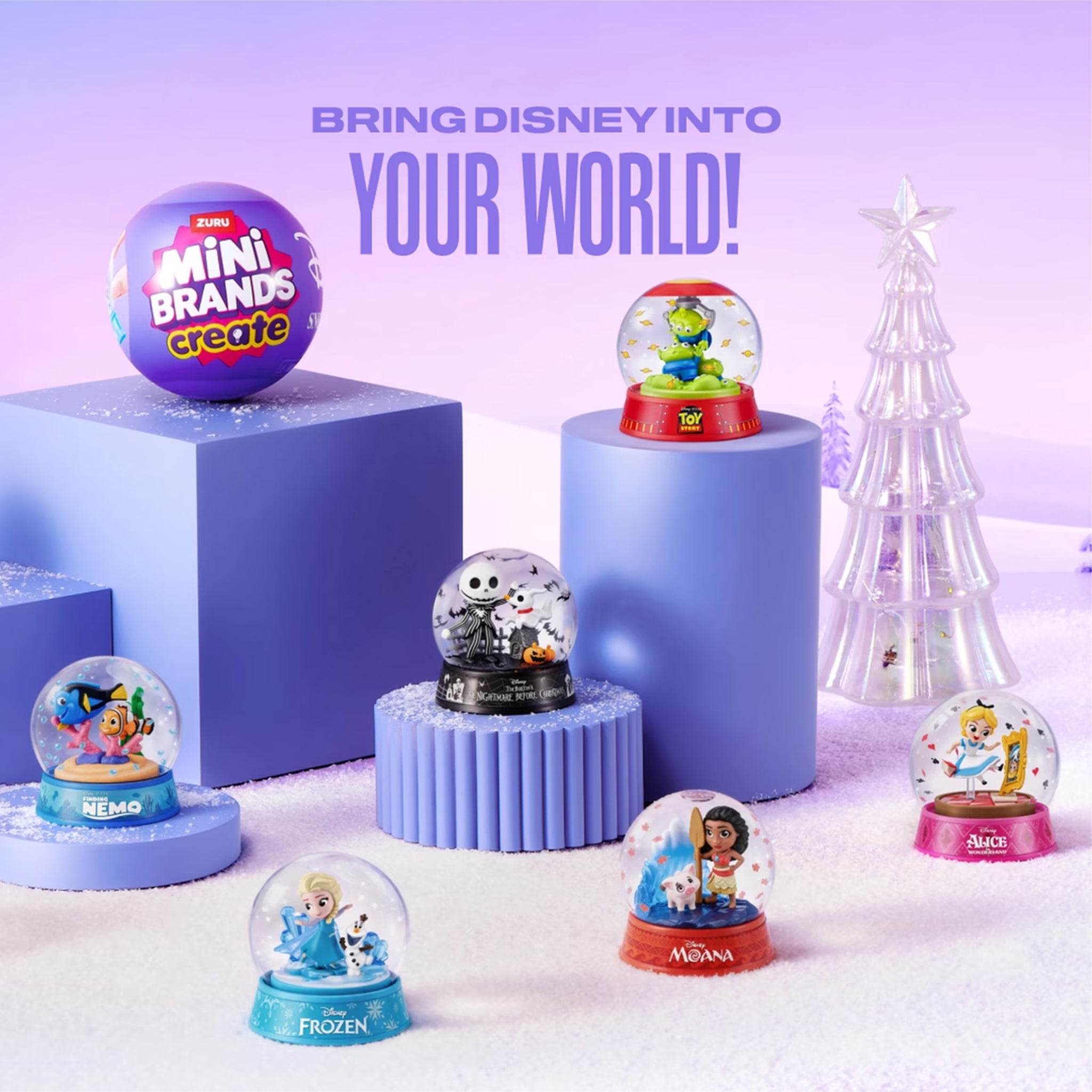 ZURU Mini Brands Create - Disney Snow Globes