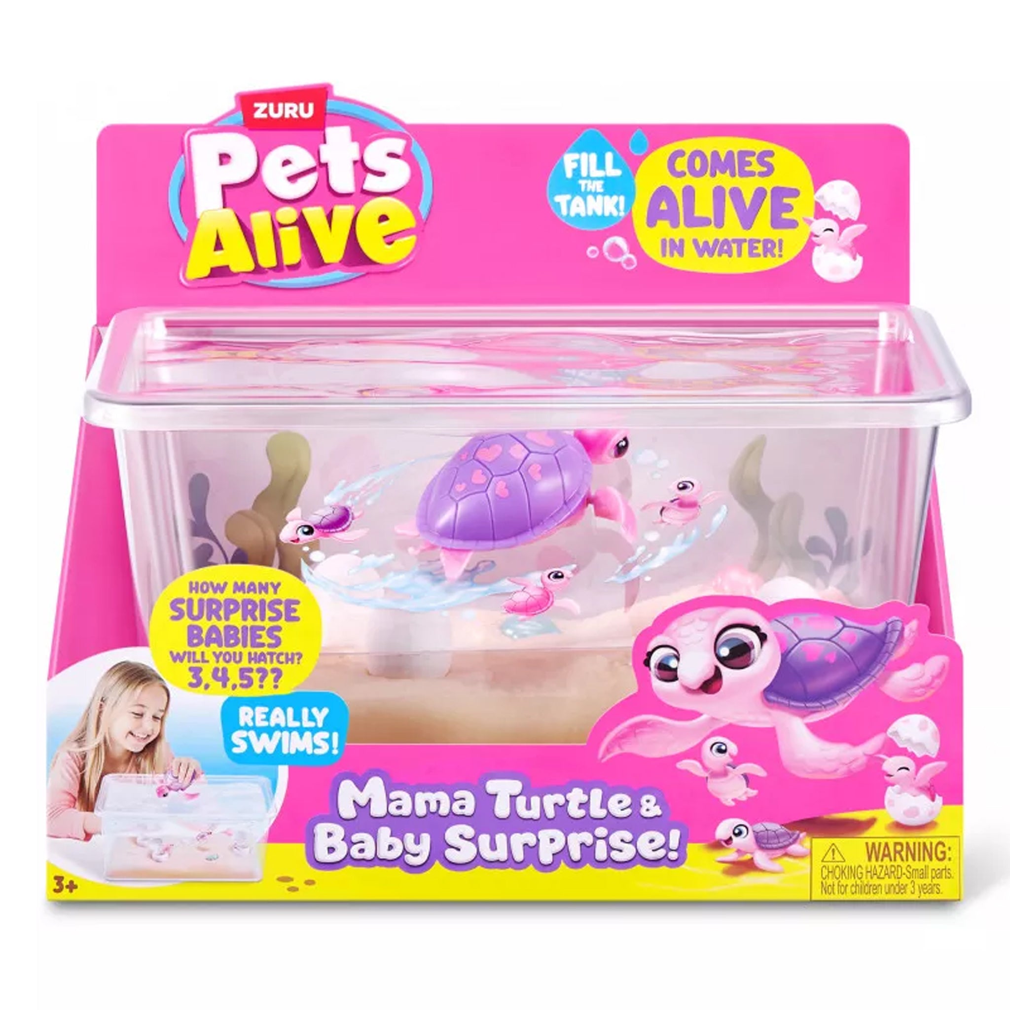 ZURU Pet's Alive - Mama Turtle Surprise Playset