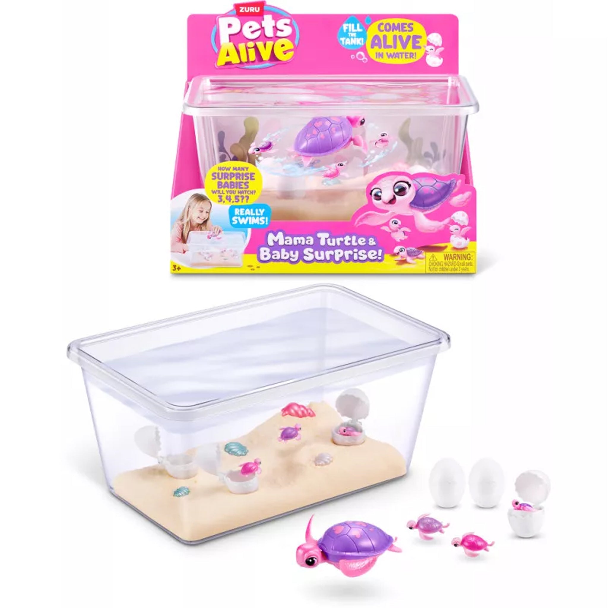 ZURU Pet's Alive - Mama Turtle Surprise Playset