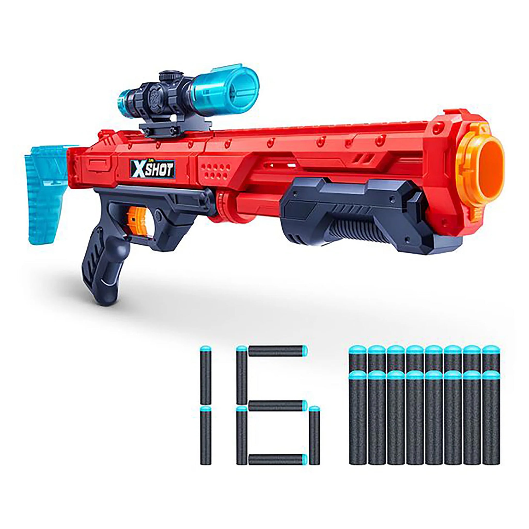ZURU XSHOT Excel - Hawk Eye Dart Shooter with 16 Darts
