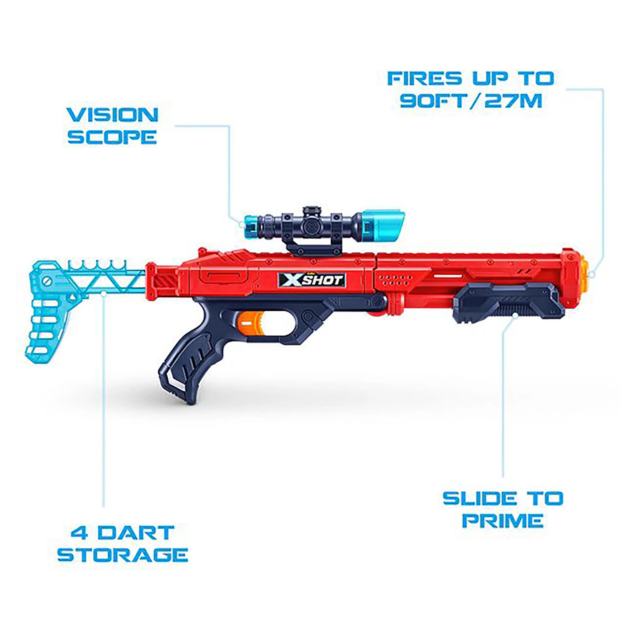 ZURU XSHOT Excel - Hawk Eye Dart Shooter with 16 Darts