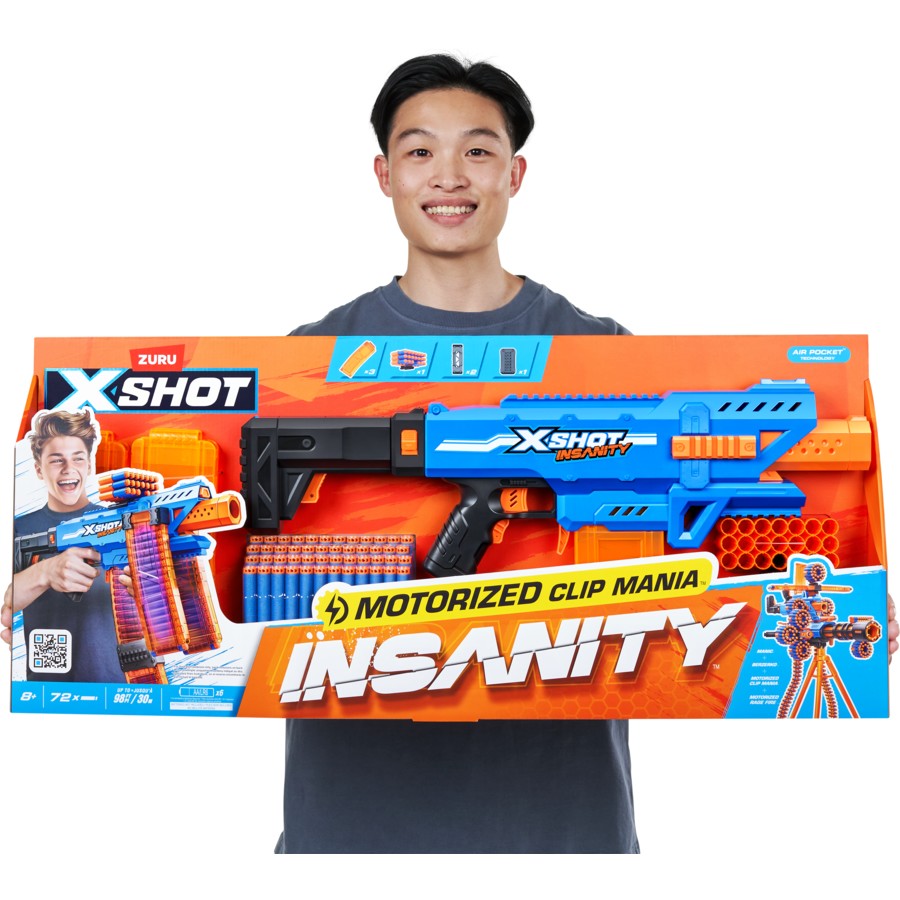 ZURU XSHOT Insanity Motorised Clip Blaster