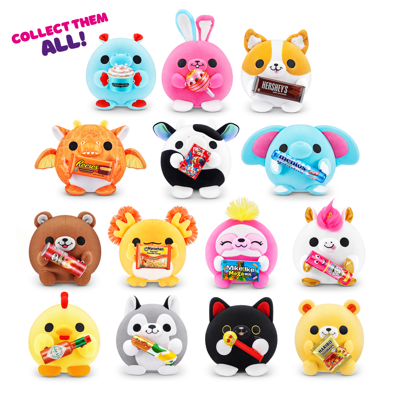ZURU Snackles Core Licensed Plush 14" Series 1 Wave 2 - Assorted