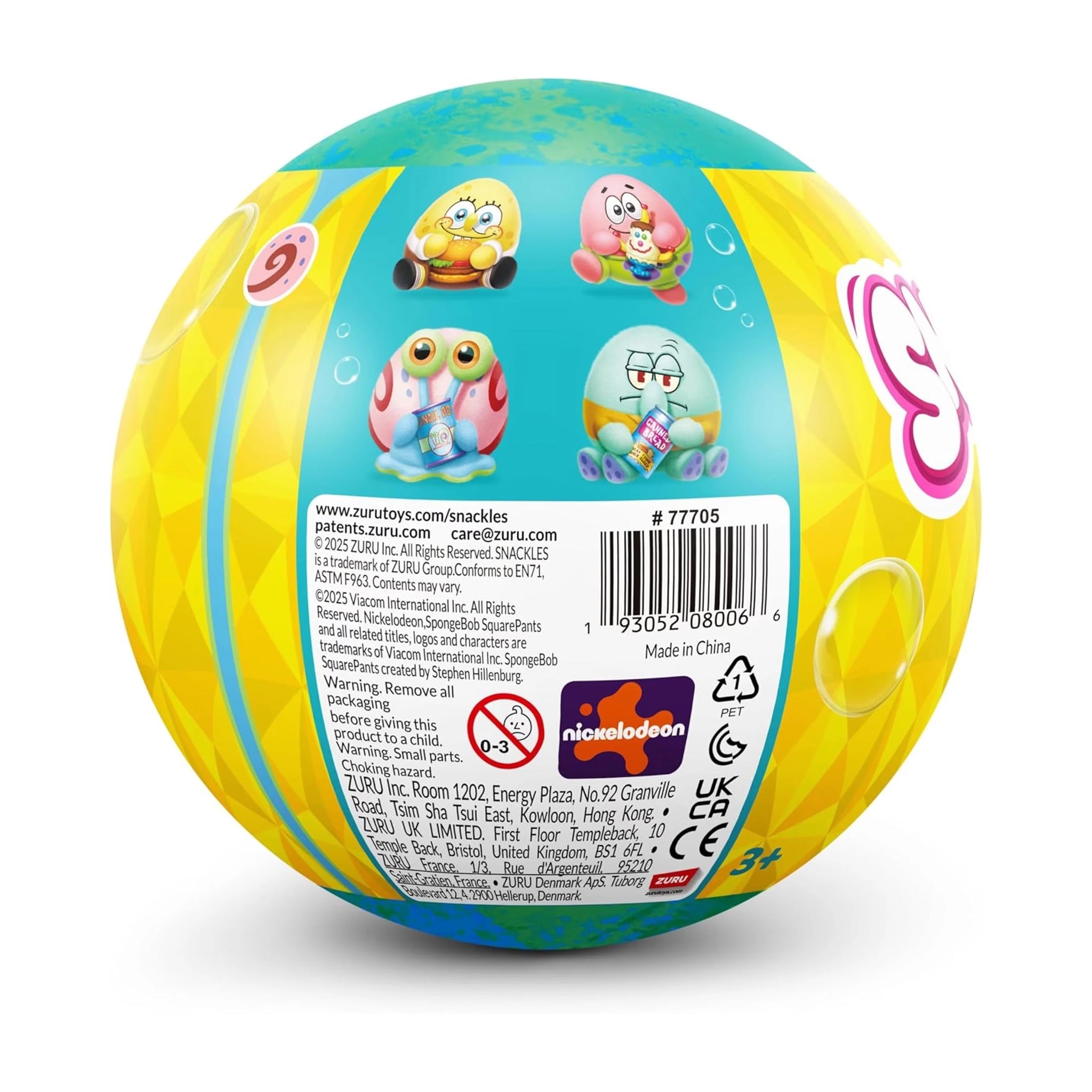 Zuru Snackles 5" Capsule Spongebob Squarepants Assorted