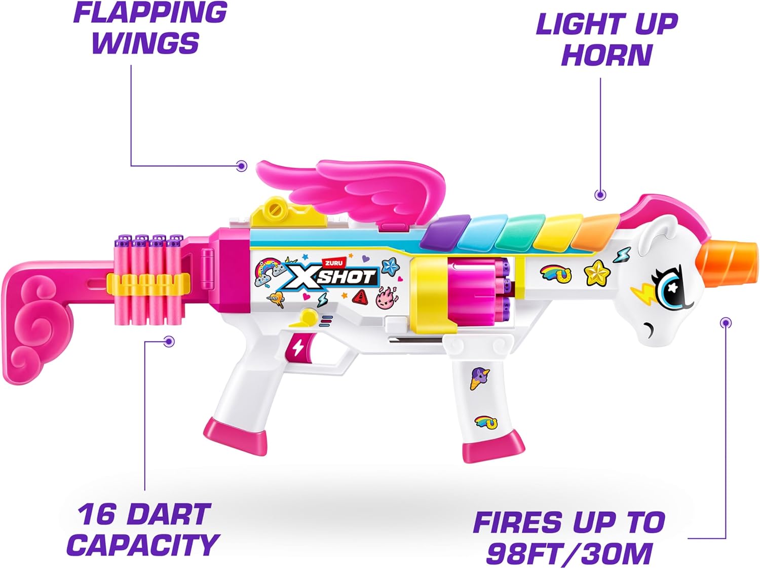 Zuru XSHOT Blastercorn Rizz Master with 24 Darts