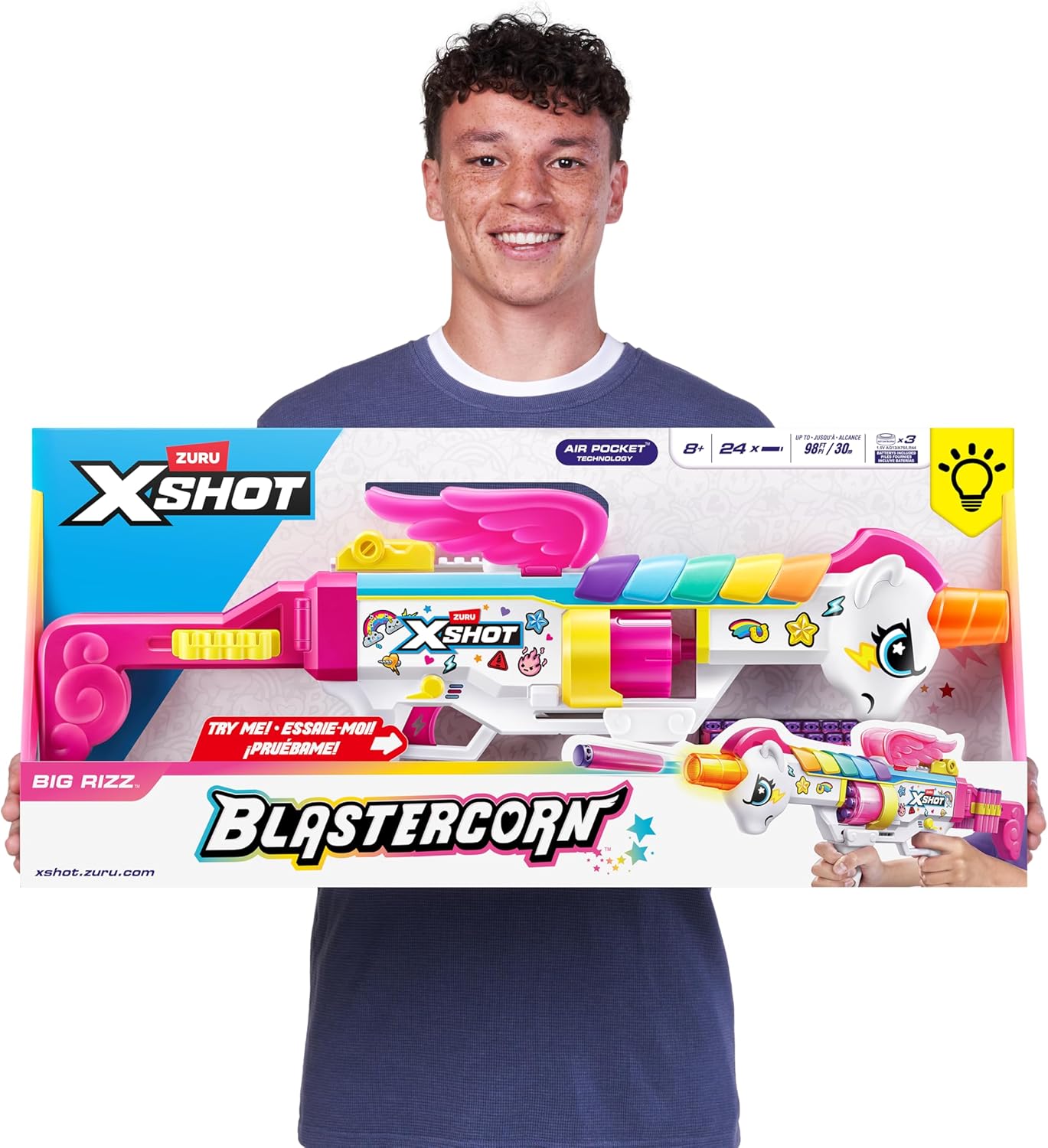 Zuru XSHOT Blastercorn Rizz Master with 24 Darts