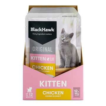 BLACK HAWK Kitten Chicken in Gravy 85g x 12pk