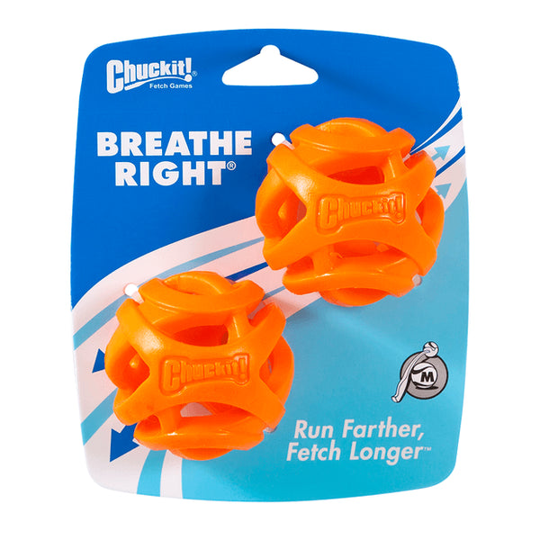 CHUCKIT! Breathe Right Ball Medium 2 Pack