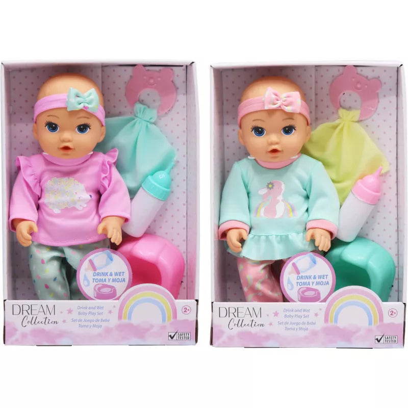 Drink n Wet Baby Doll 30cm with Accessories – Assorted