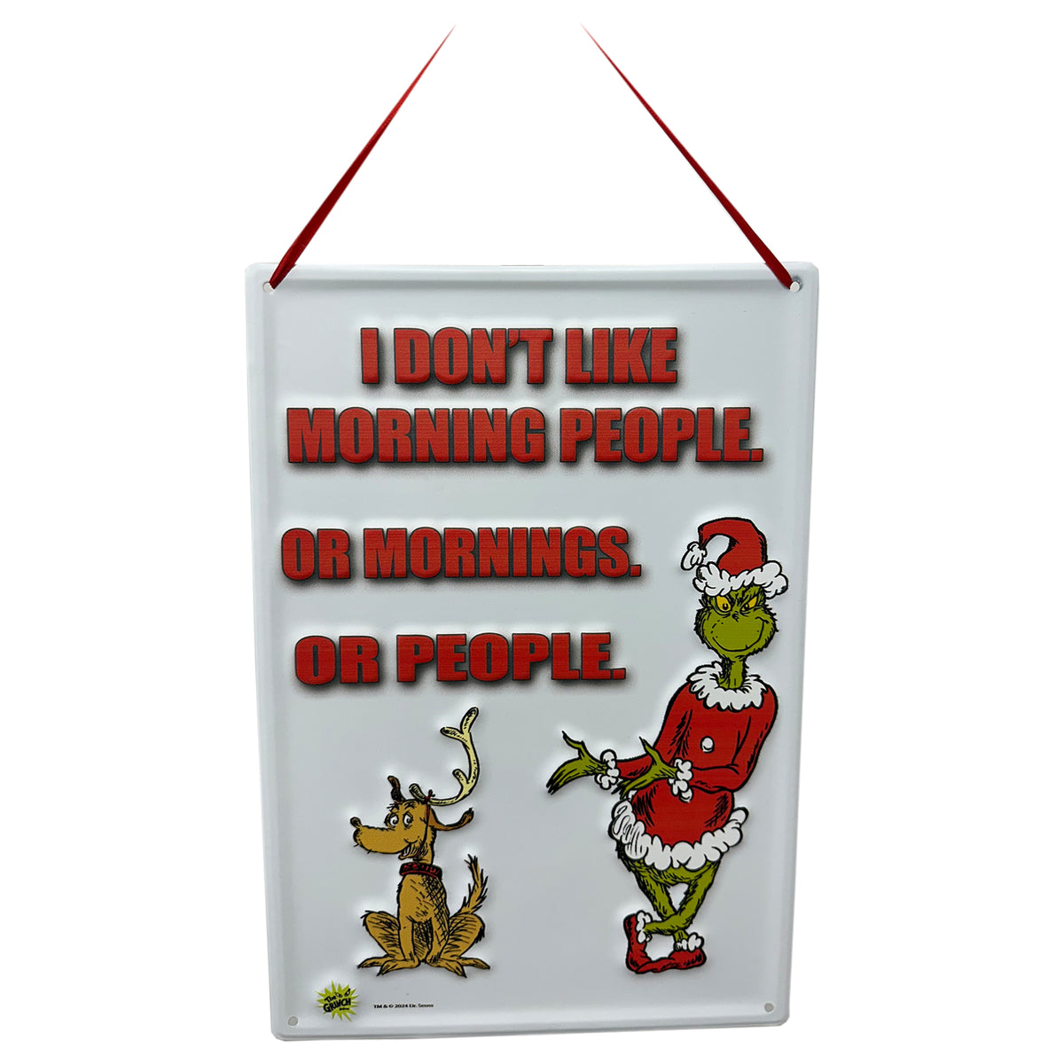Metal Grinch Signs Assorted