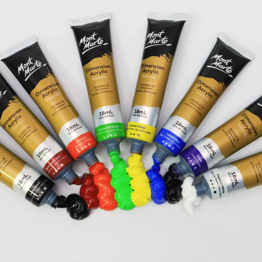 MONT MARTE Dimension Acrylic Paint Intro Set 8pc x 18ml