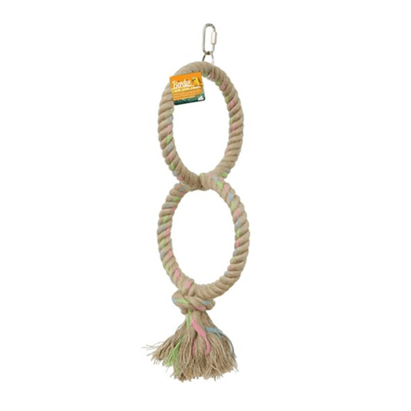 Paws & Claws Parrot Jute Double Ring Toy